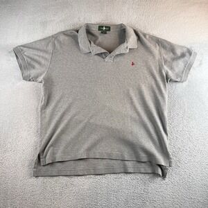 VTG Hunt Club Polo Shirt Mens XL Gray Embroidered Horse Logo 90's Preppy